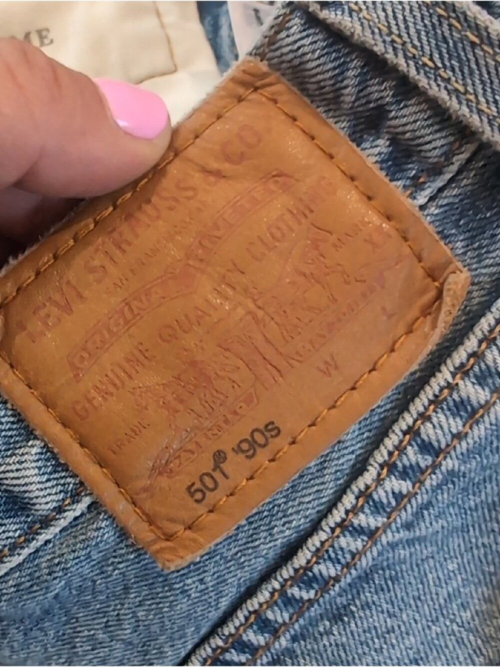 Levi's 501 90s Light Blue Straight-Leg Jeans - Picture 9 of 14